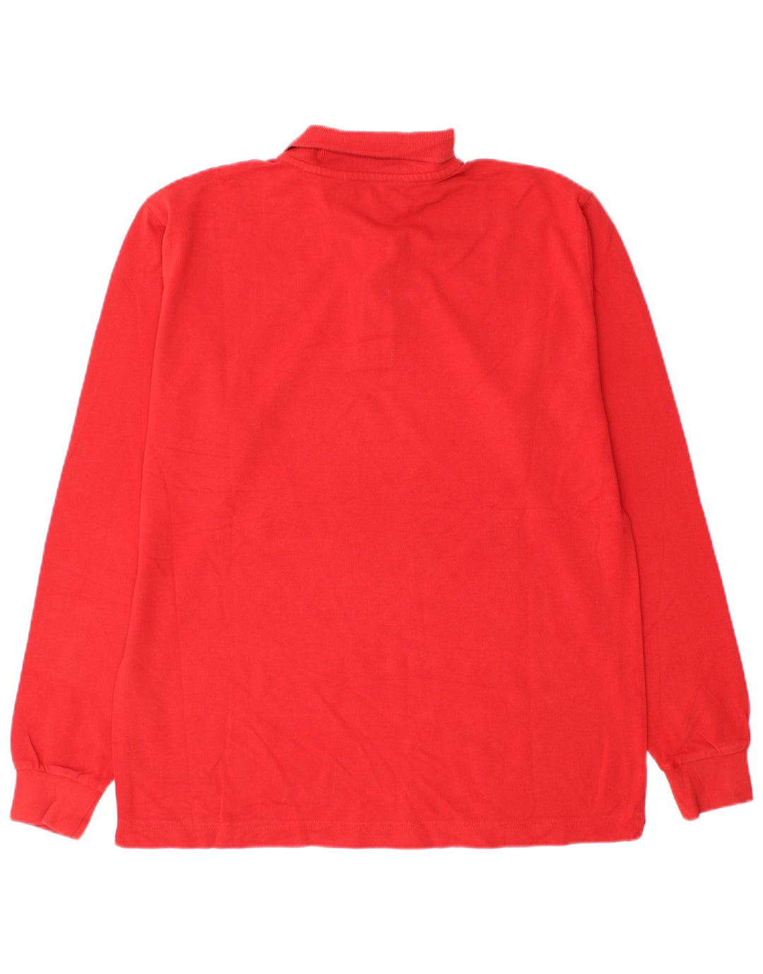 Kappa Herren-Langarm-Poloshirt aus mittelroter Baumwolle