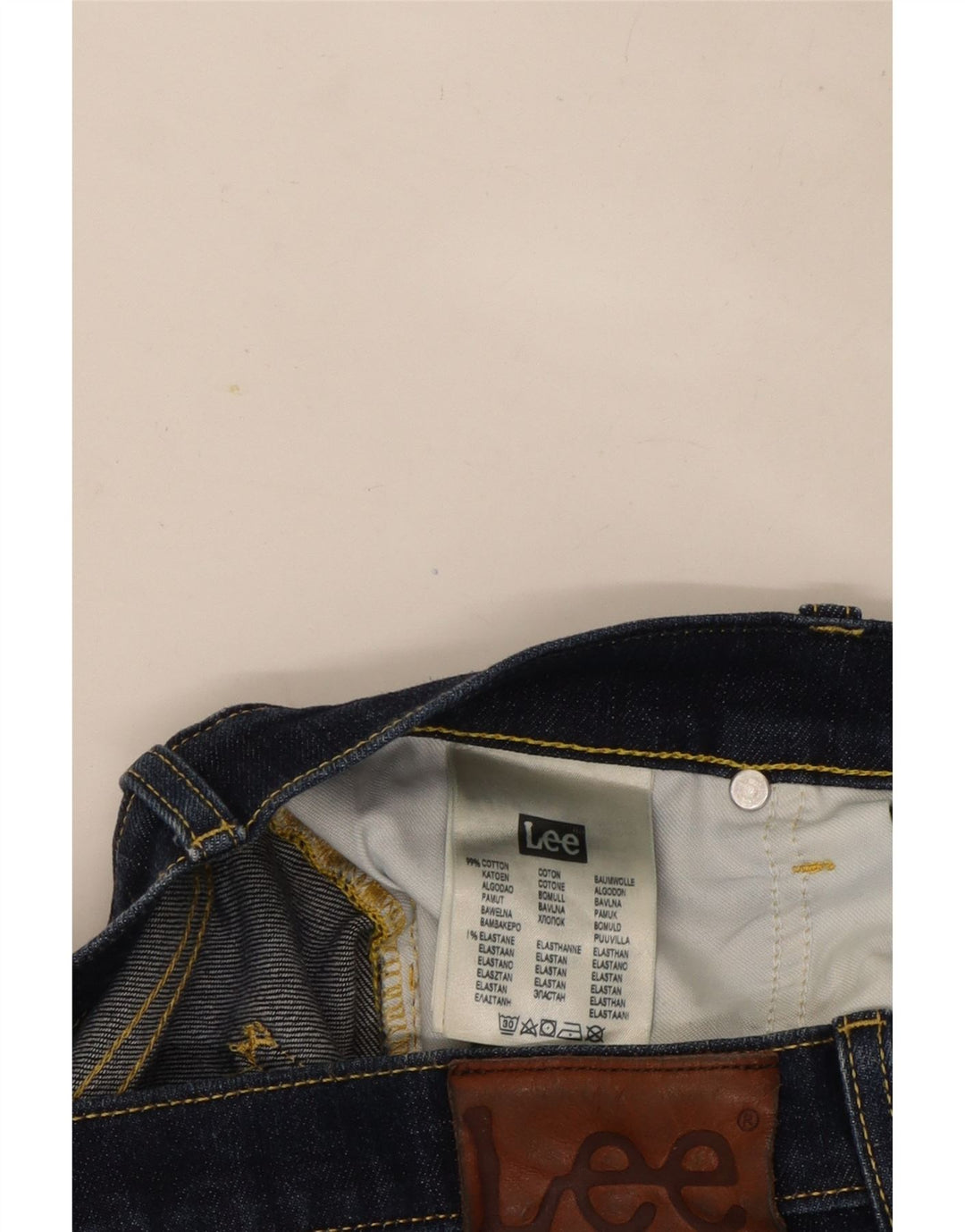 Lee Herren Luke Slim Jeans W33 L34 Marineblau Baumwolle