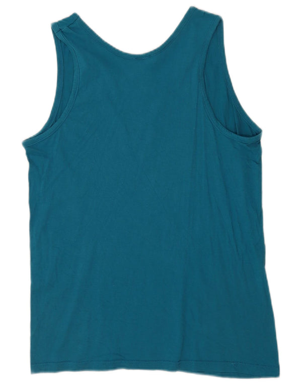 Kappa Damen Weste Top UK 12 Mittelblaue Baumwolle