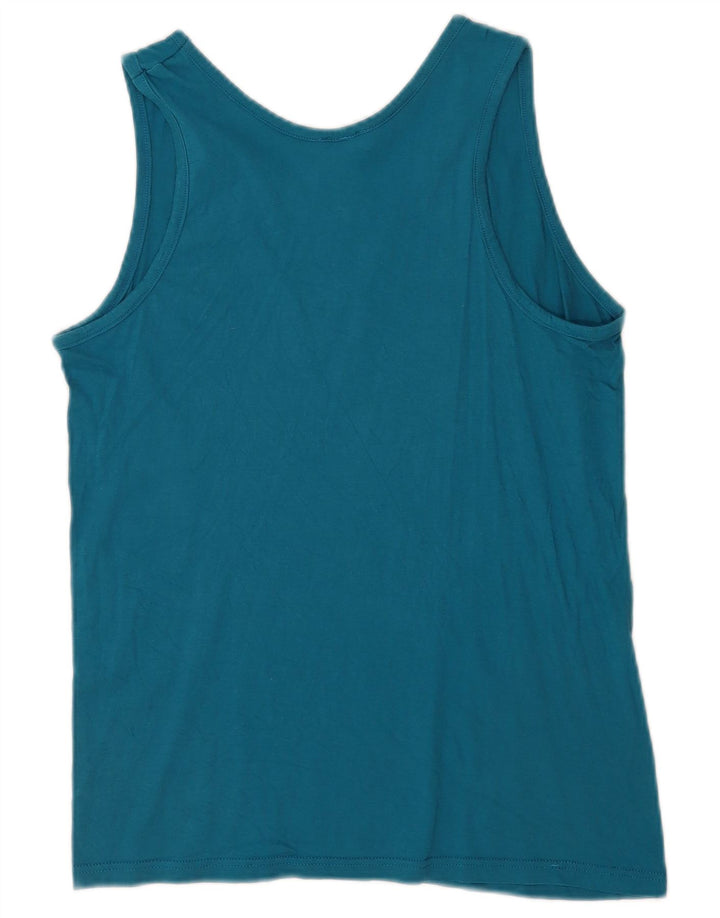 Kappa Damen Weste Top UK 12 Mittelblaue Baumwolle
