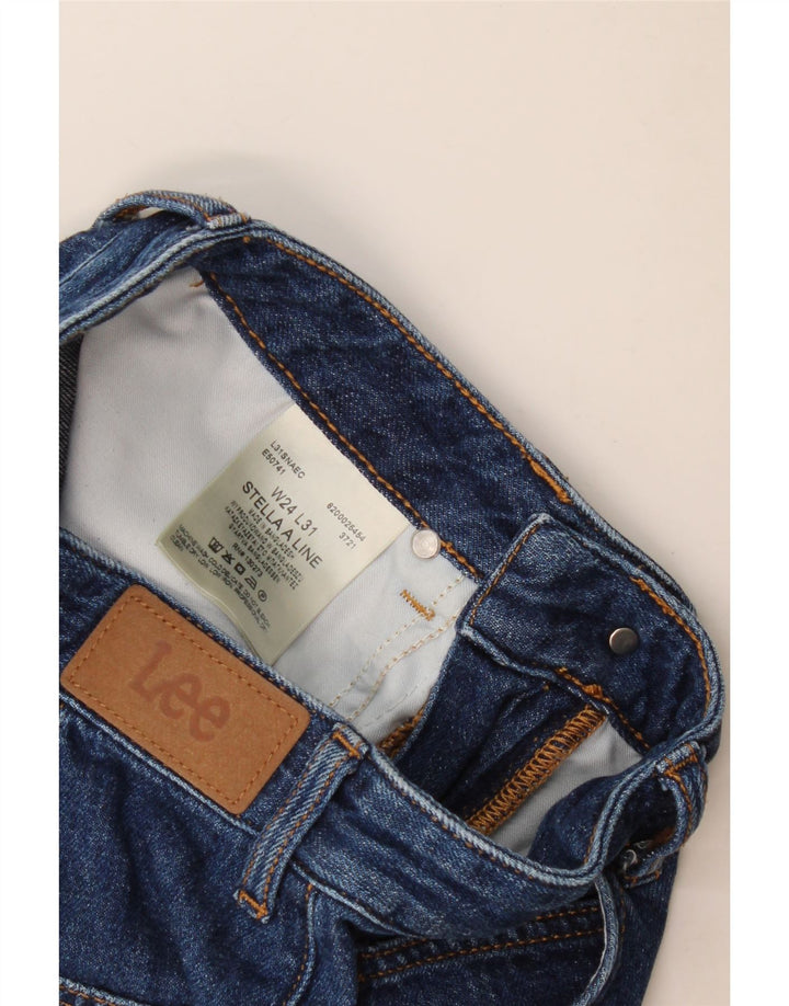 Lee Damen Stella Wide Leg Jeans W24 L25 Blaue Baumwolle