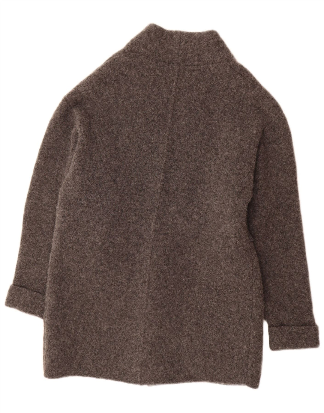 Zara Damen-Strickjacke, übergroß, lang geschnitten, offen, Gr. 10, Größe S, graue Wolle