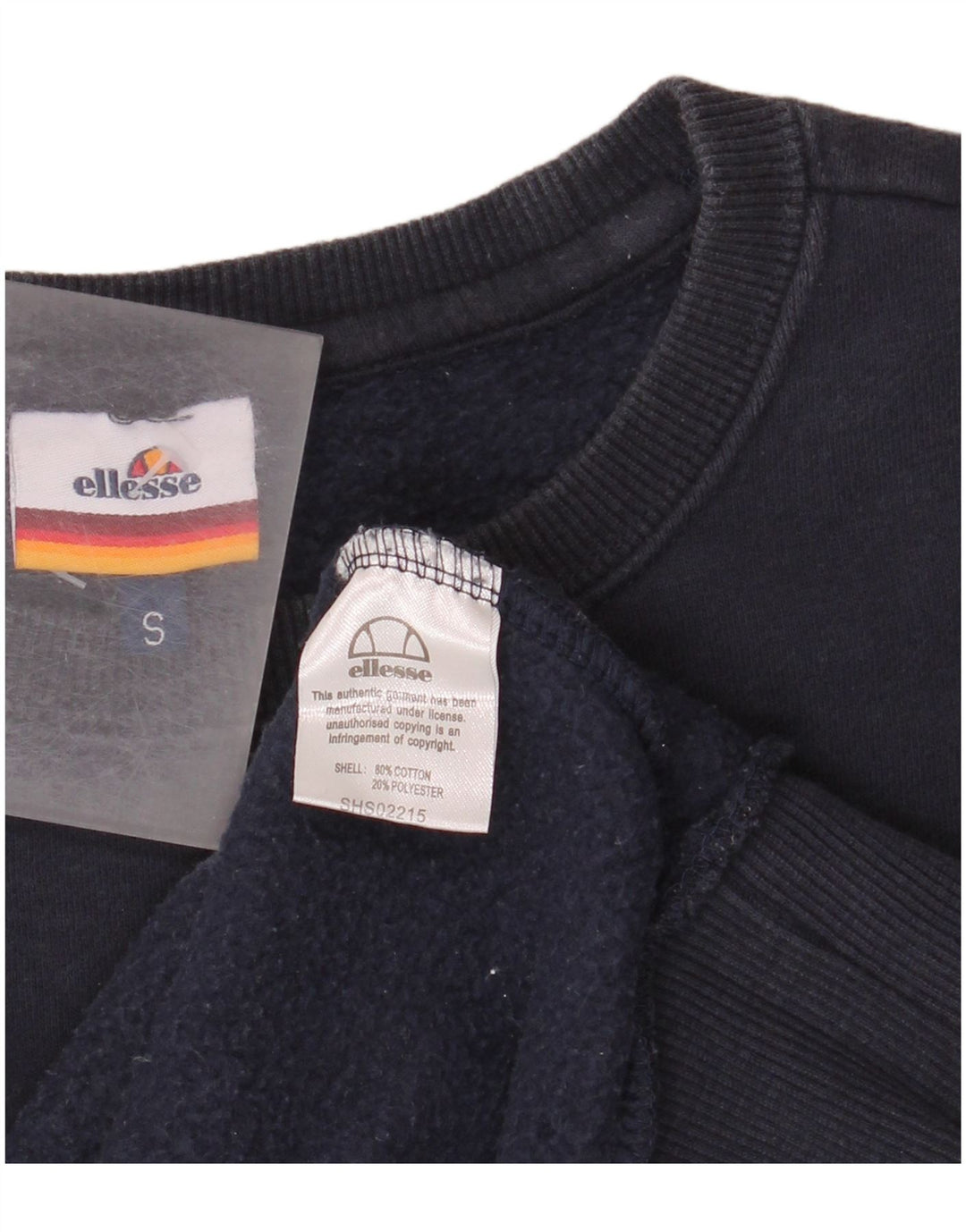 Ellesse Herren-Sweatshirt-Pullover, klein, marineblau, Baumwolle