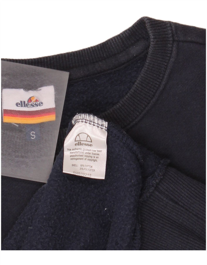 Ellesse Herren-Sweatshirt-Pullover, klein, marineblau, Baumwolle
