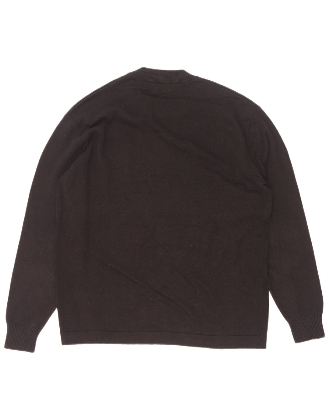 Zara Herren-Pullover mit Rundhalsausschnitt, Größe S, schwarze Baumwolle