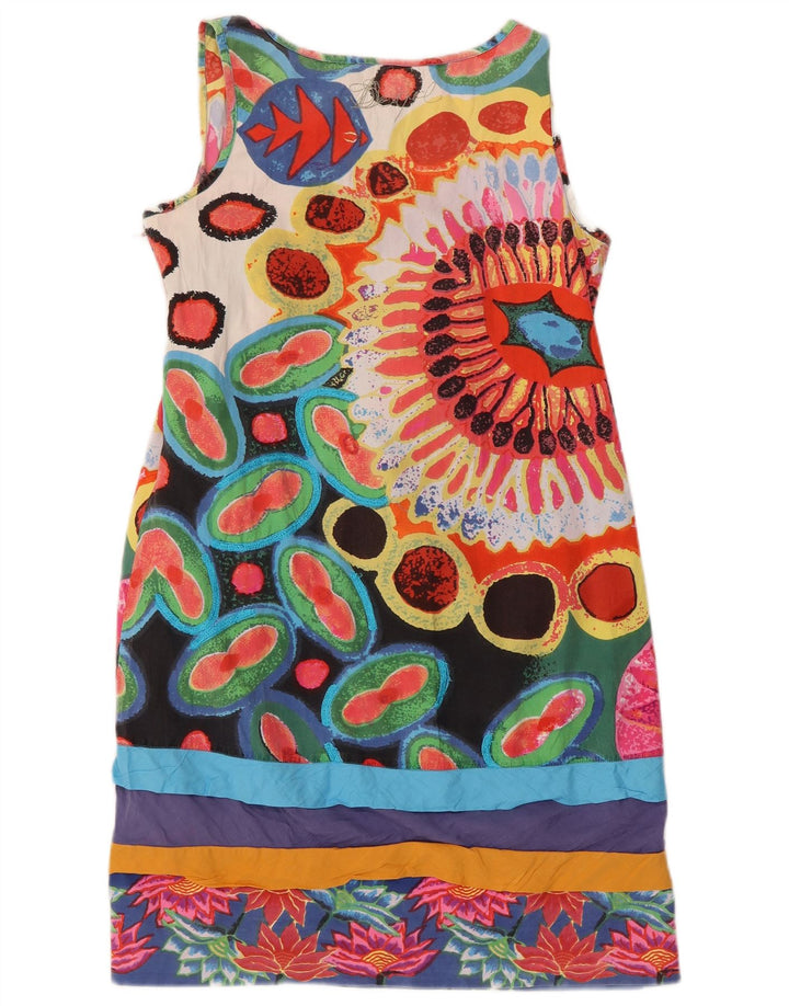 Desigual Womens Graphic Shift Dress EU 40 Mittelmehrfarbiges Blumenmuster