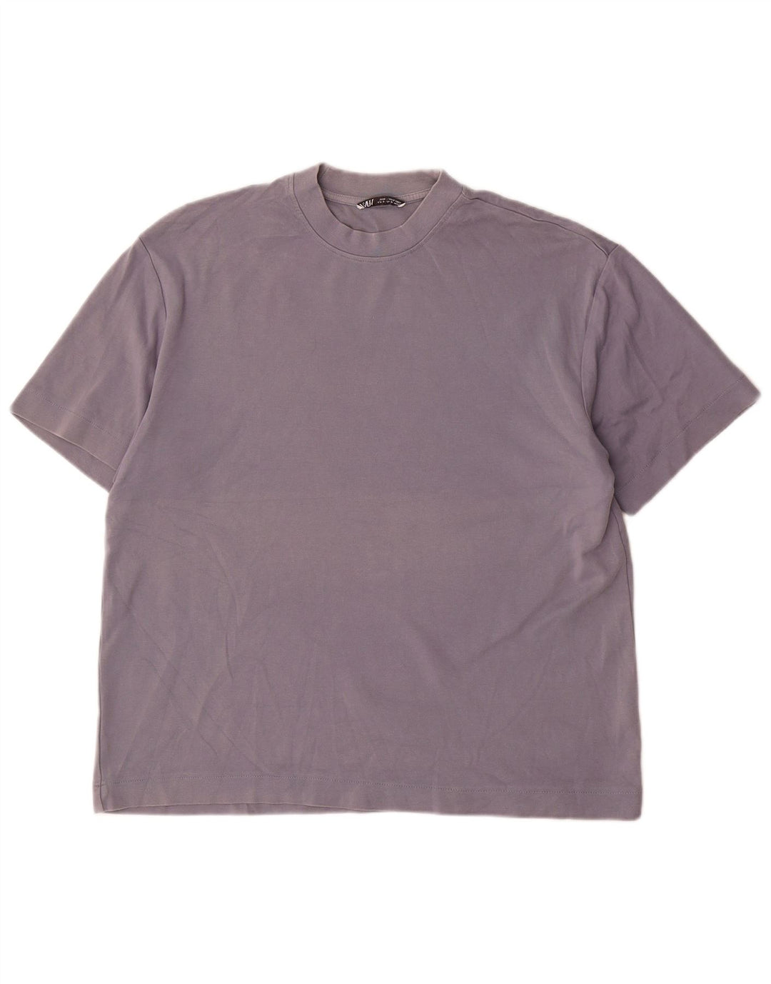 Zara Herren T-Shirt Top mittelblaue Baumwolle