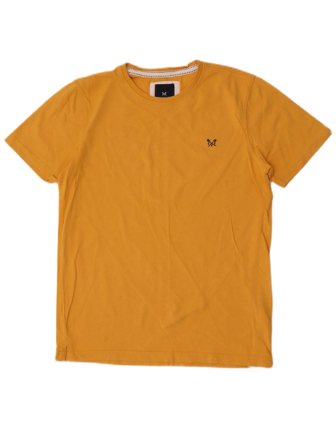 CREW CLOTHING Herren T-Shirt Top mittelgelbe Baumwolle