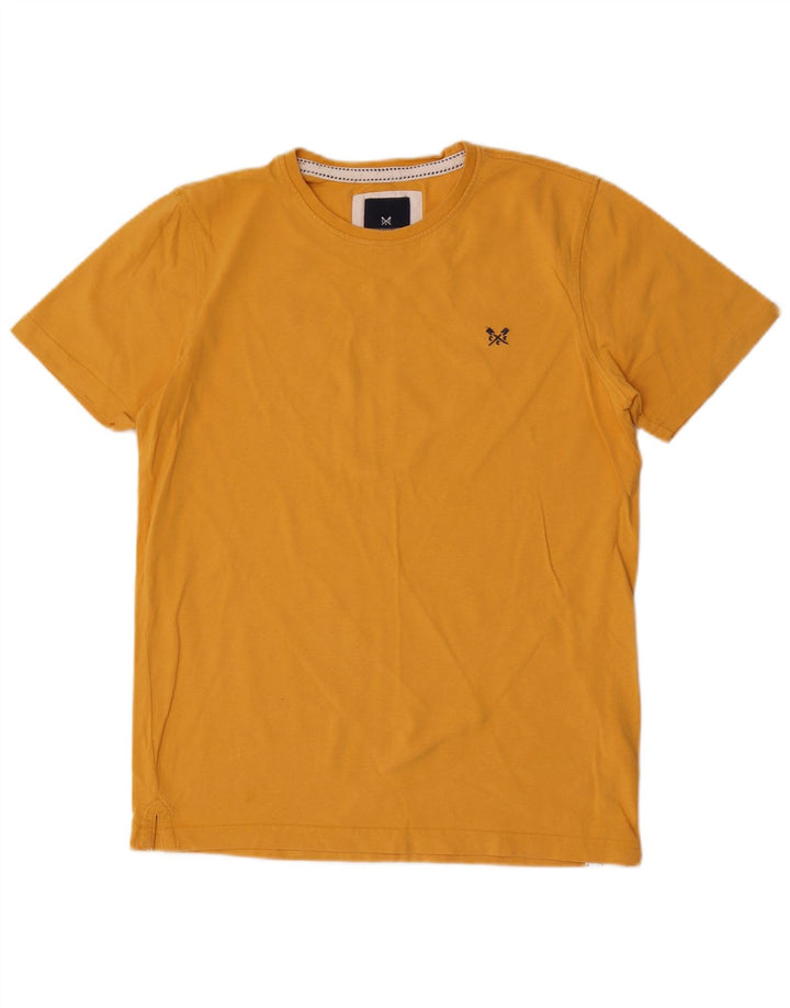 CREW CLOTHING Herren T-Shirt Top mittelgelbe Baumwolle