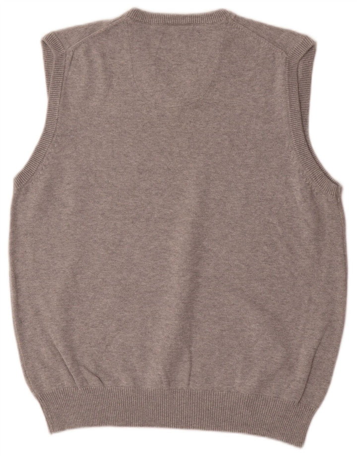 Marks & Spencer Herren Blue Harbor Vest Tank Top Mittelgraue Baumwolle