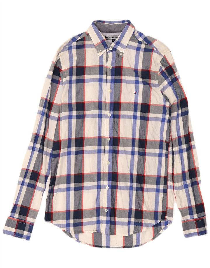Tommy Hilfiger Herren-Slim-Fit-Hemd, klein, mehrfarbig, kariert, Baumwolle