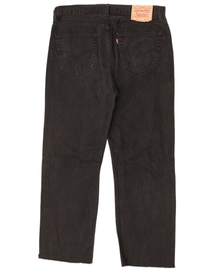 Levi's Herren 751 Straight Jeans W36 L28 Schwarze Baumwolle