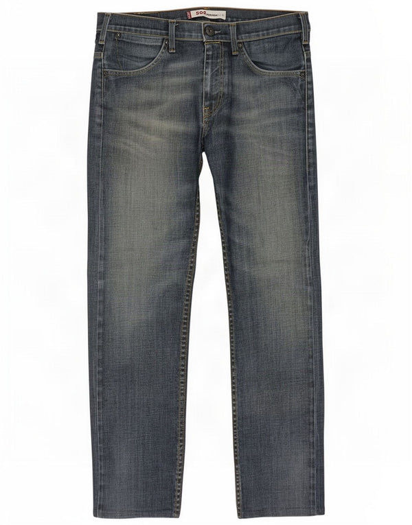 Levi's Herren 504 Straight Jeans W32 L30 Blaue Baumwolle