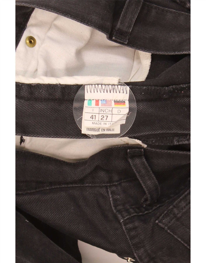 Roccobarocco Damen Tapered Jeans W27 L31 Schwarze Baumwolle