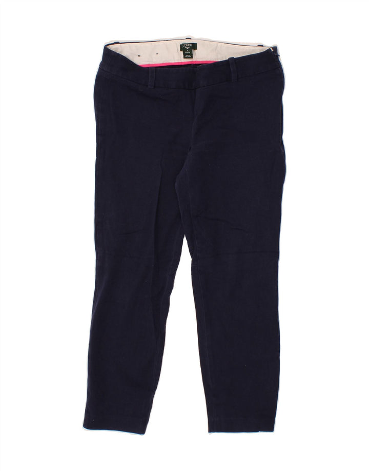 J. CREW Womens Slim Cropped Trousers US 6 Medium W28  Navy Blue Cotton Vintage J. Crew and Second-Hand J. Crew from Messina Hembry 