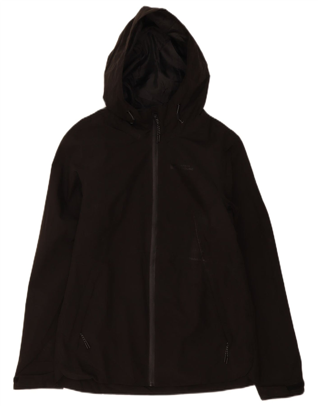 Mountain Warehouse Damen-Regenjacke mit Kapuze, UK 8, Größe S, Schwarz, Polyester