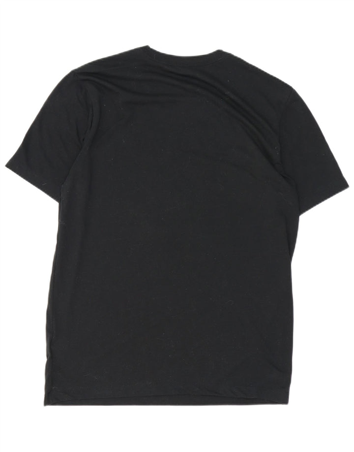 NIKE Herren Dri Fit Graphic T-Shirt Top Mittelschwarzes Polyester