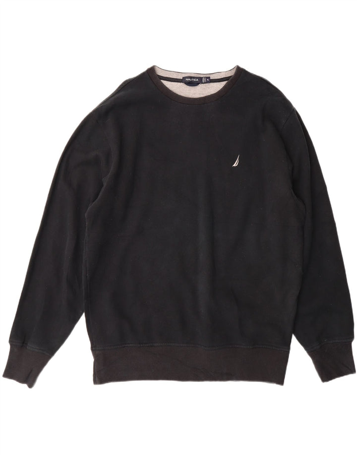 NAUTICA Mens Sweatshirt Jumper XL Navy Blue Cotton Vintage Nautica and Second-Hand Nautica from Messina Hembry 