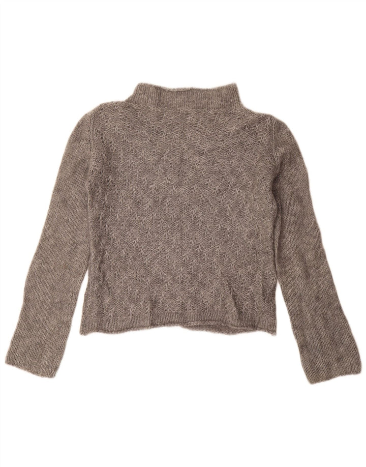 Vintage Damen Rollkragenpullover Pullover IT 46 Large Grau