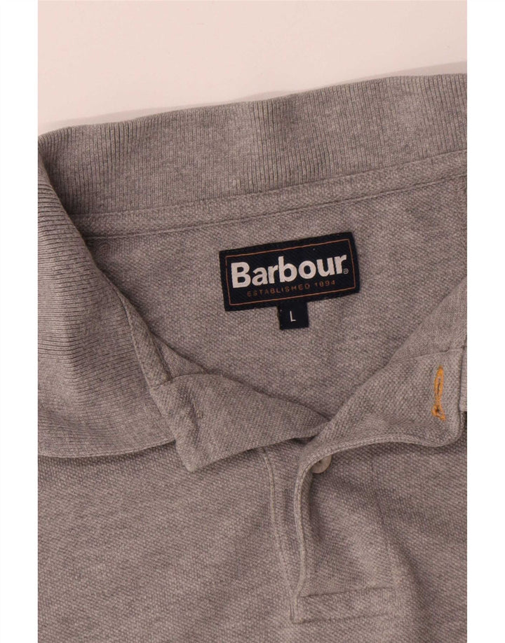 Barbour Herren-Poloshirt, große graue Baumwolle