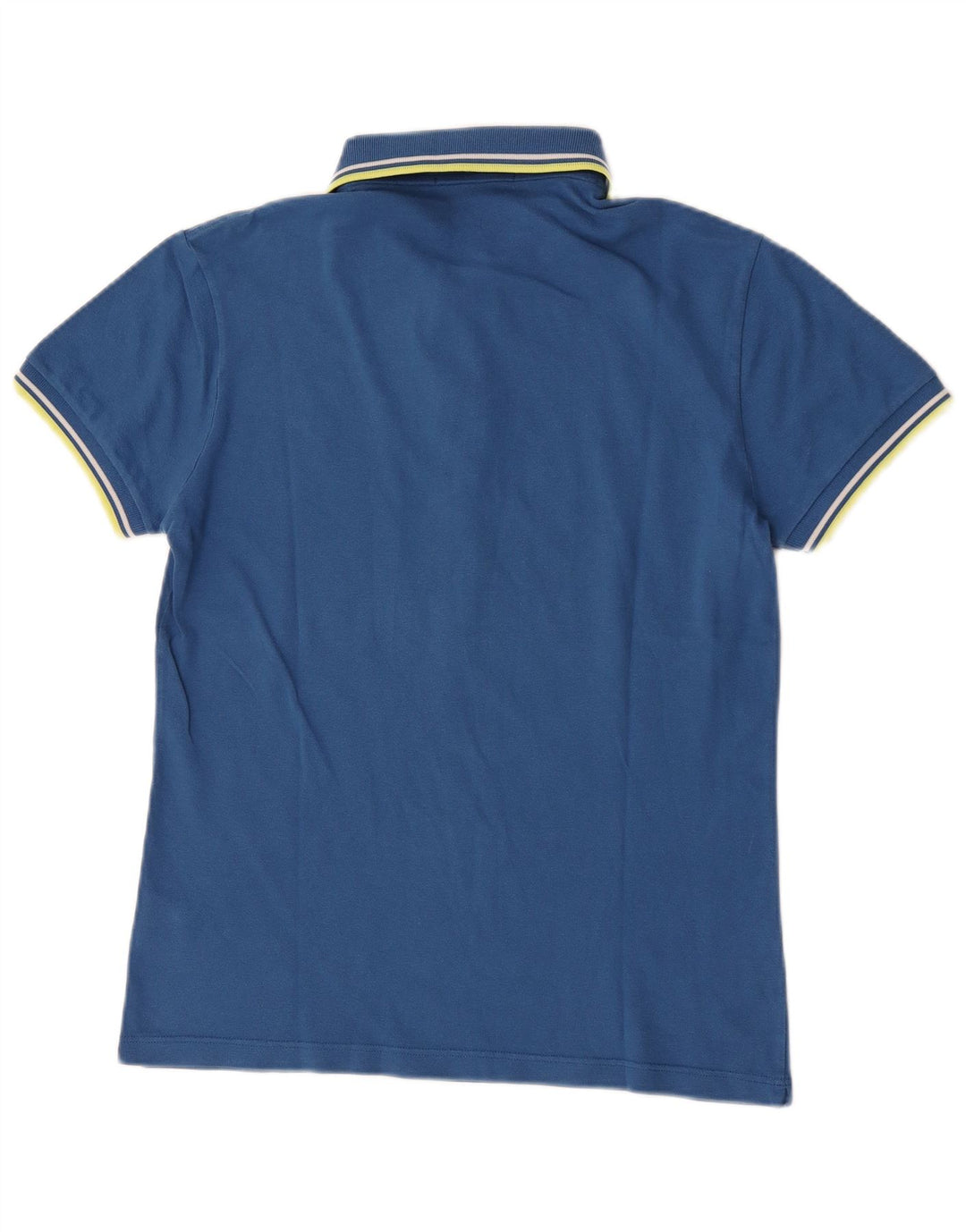 Leichtes und dehnbares Herren-Poloshirt aus mittelblauer, gestreifter Baumwolle von Fred Perry