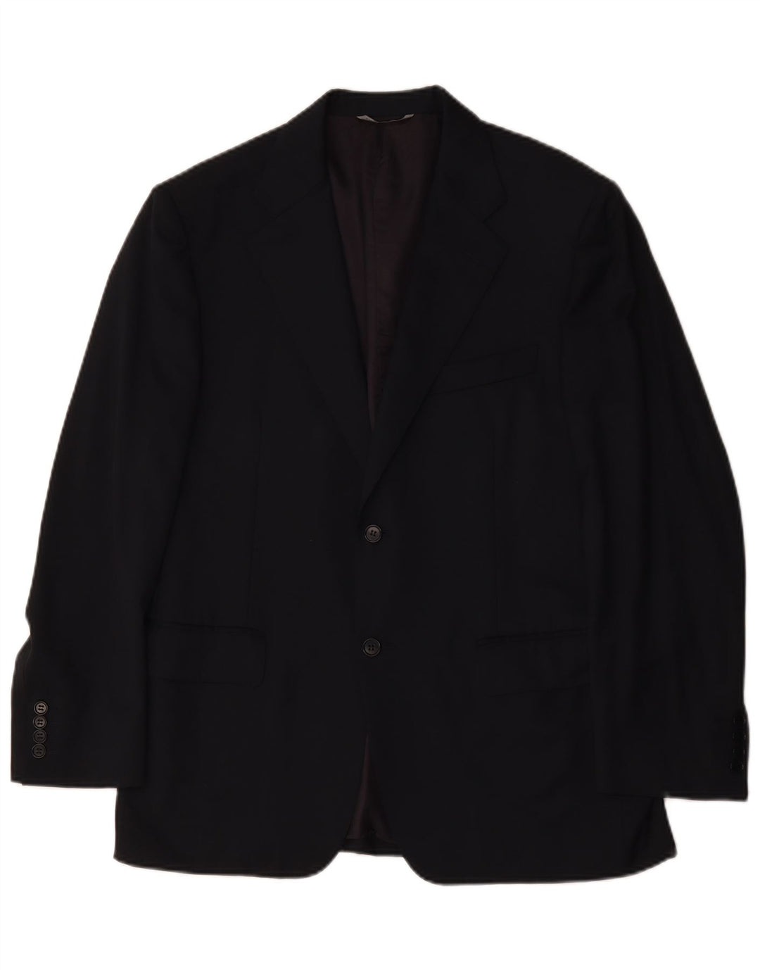 Canali Herren-Blazer mit 2 Knöpfen, IT 50, große marineblaue Wolle