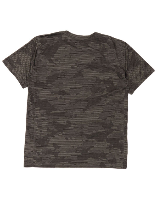 Nike Herren T-Shirt Top Medium Schwarz Camouflage Polyester