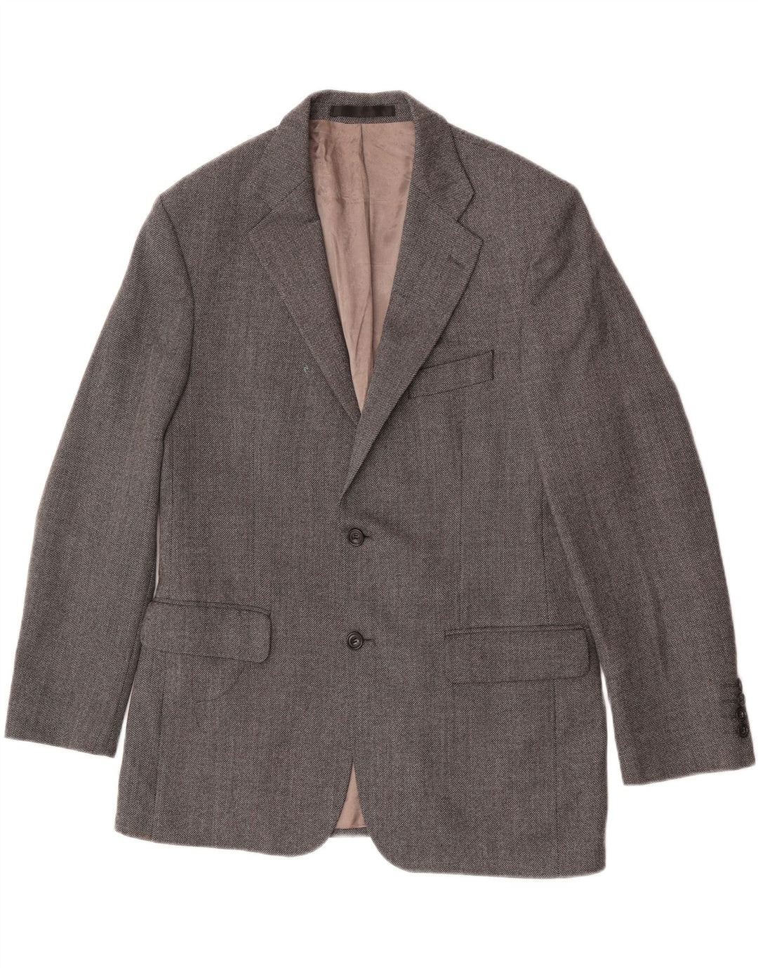 Marks & Spencer Herren-Blazer mit 2 Knöpfen, UK 40, mittelgraue Schurwolle