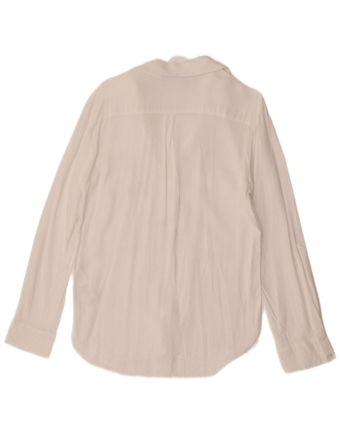 Zara Damen Hemdbluse UK 12 Mittelweiße Viskose