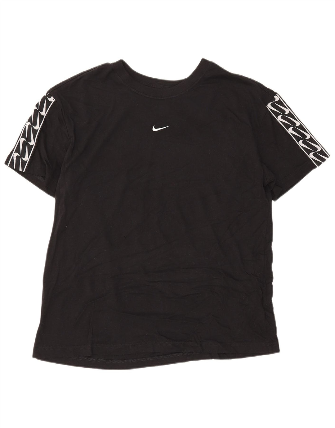 Nike Herren-T-Shirt mit Grafik, mittelgroß, schwarze Baumwolle