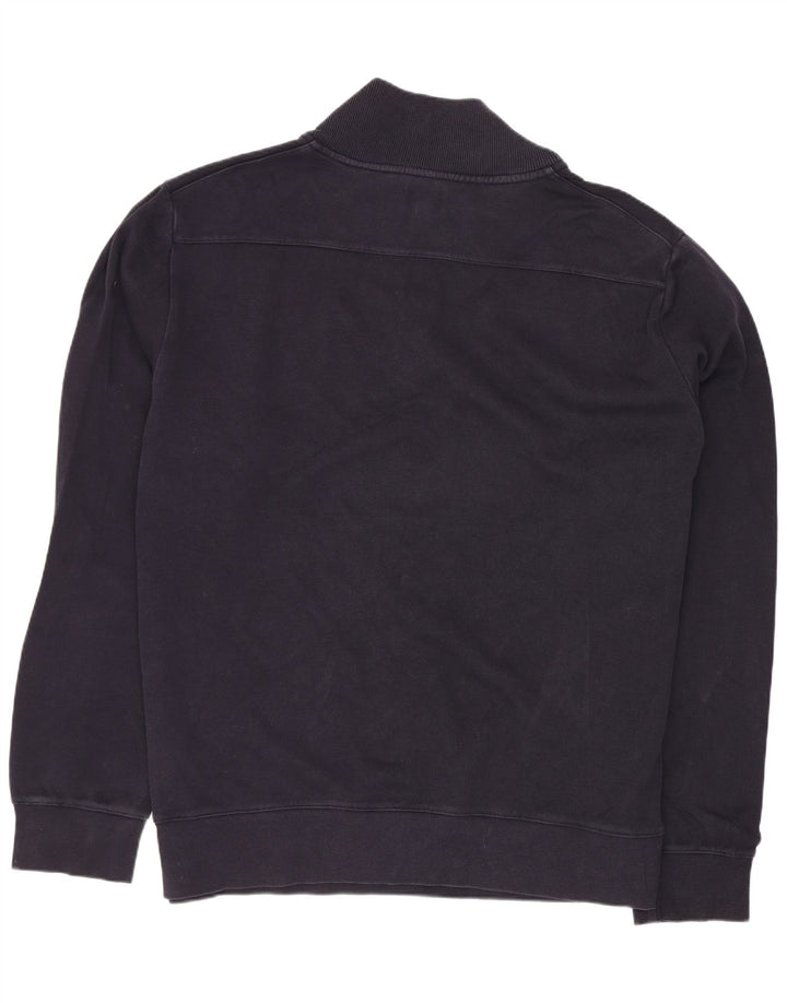 Gant Mens Zip Neck Sweatshirt Jumper 3XL Navy Blue Cotton