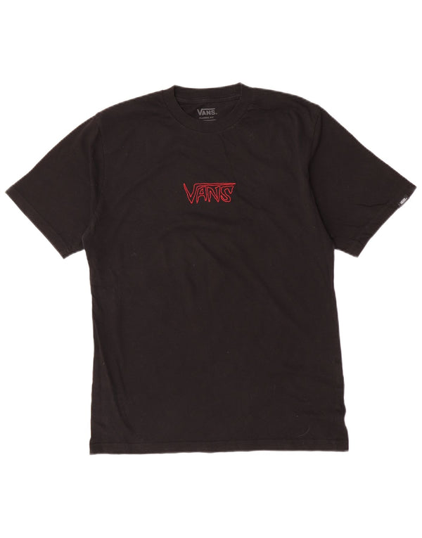 Vans Jungen-T-Shirt mit klassischer Passform und Grafik, 14–15 Jahre, XL, schwarze Baumwolle