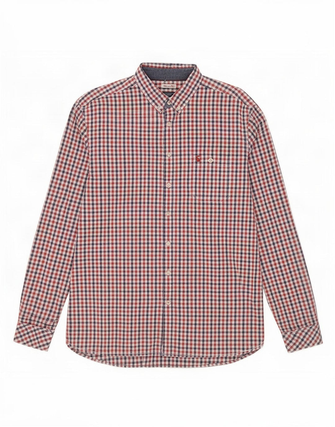 Joules Herren-Hemd mit klassischer Passform, großes rotes Gingham-Baumwolle