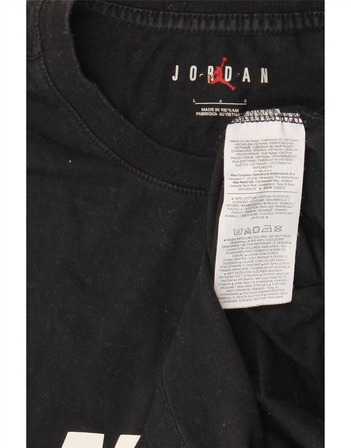 Jordan Herren-T-Shirt mit Grafik, groß, aus schwarzer Baumwolle