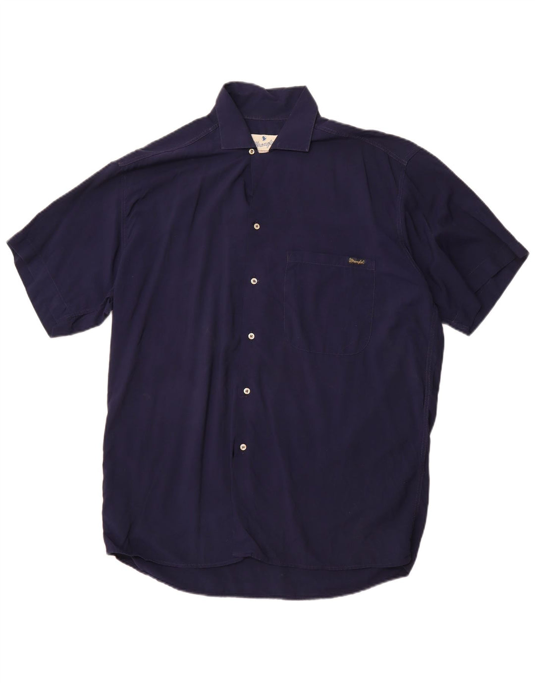 WRANGLER Herren-Kurzarmhemd, groß, Marineblau
