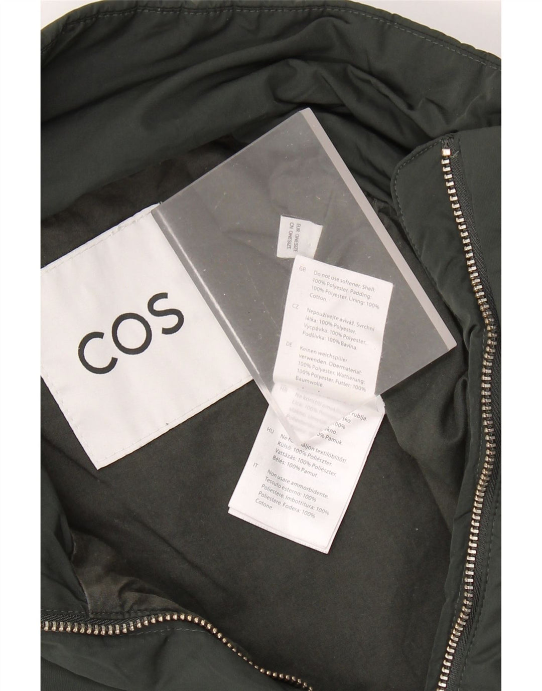 Cos Damen Poncho-Gilet, Einheitsgröße, Khaki, Polyester