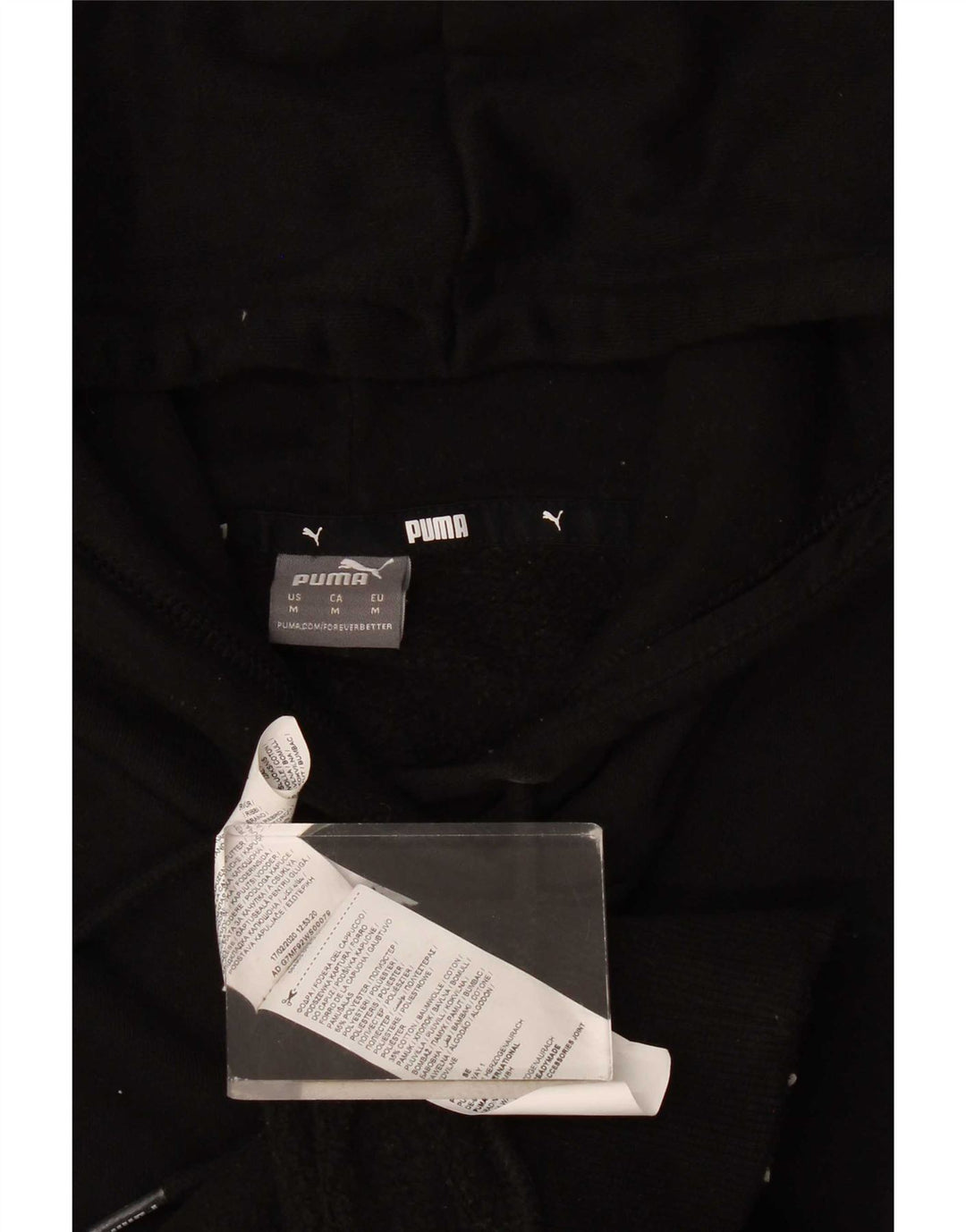 Puma Damen Kapuzenpullover UK 14 Medium Schwarz Polyester