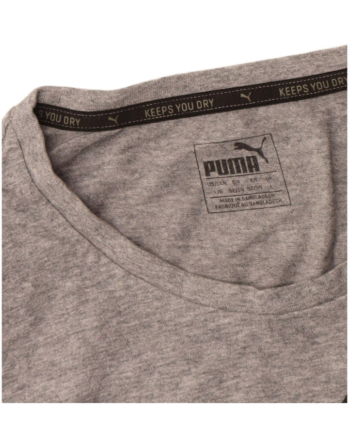Puma Herren Grafik T-Shirt Top Large Grau