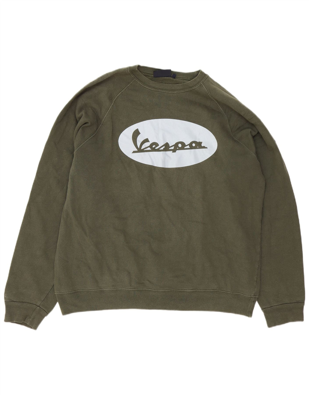 Vespa Herren-Sweatshirt mit Grafik, 2XL, grüne Baumwolle