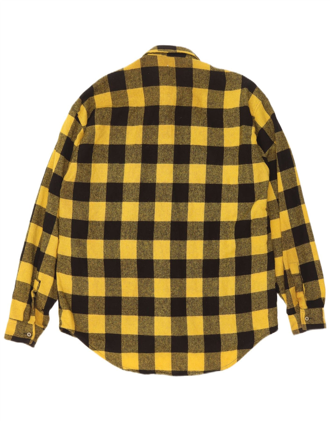 Wanted Herren-Overshirt-Hemd aus mittelgelbem Gingham-Acryl