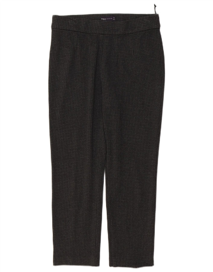 Marks & Spencer Damen Leggings UK 10 Small W28 L23 Grauer Hahnentritt