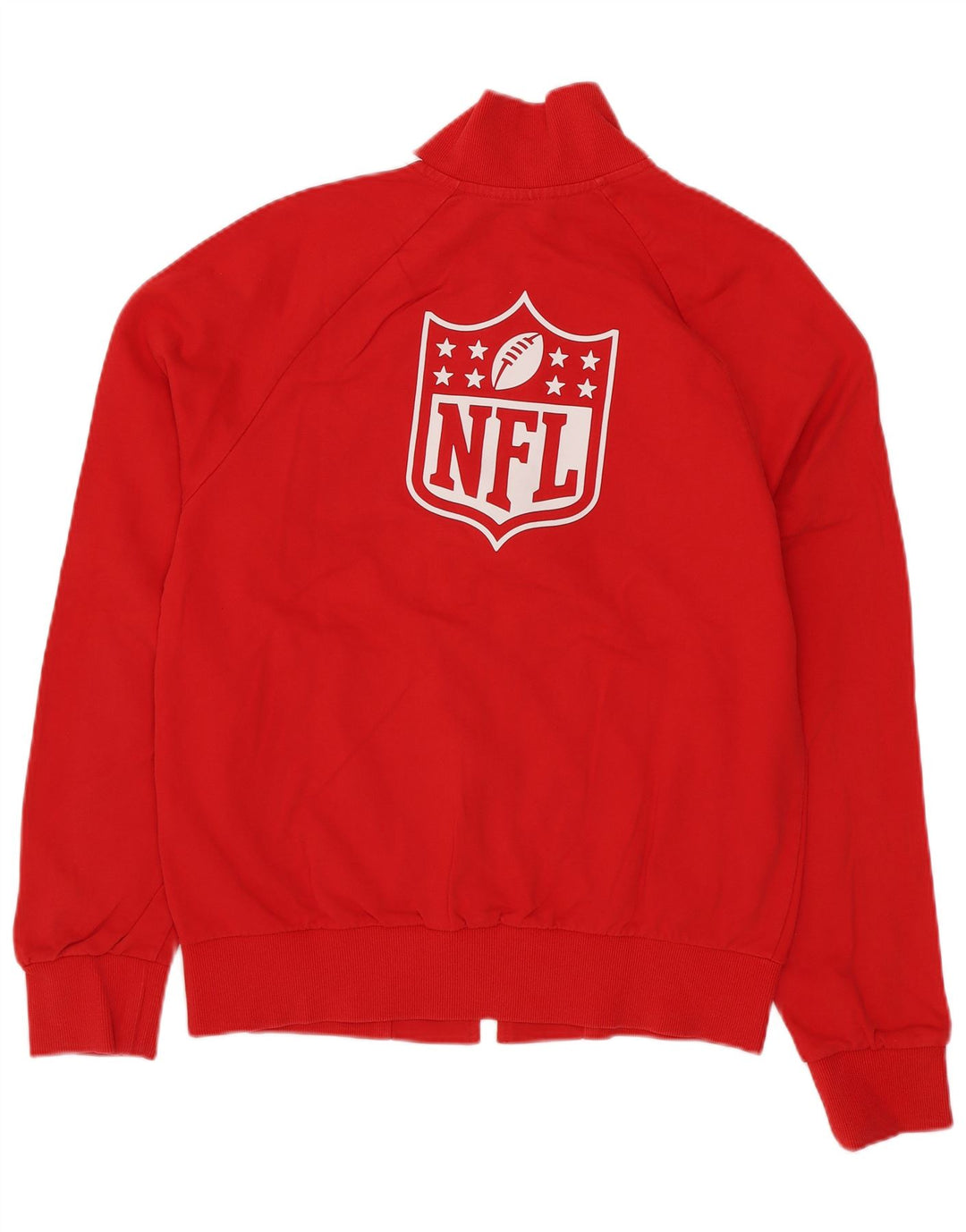 NFL Jungen-Trainingsanzugoberteil mit Grafik, 11–12 Jahre, rot gestreift, Baumwolle