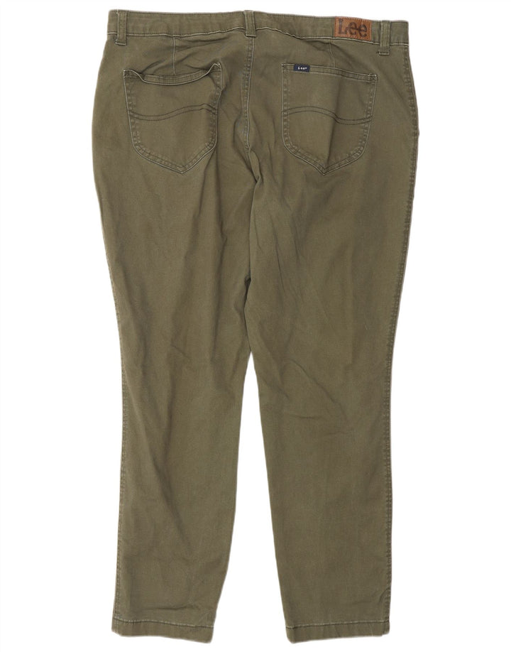 Lee Damen-Chinohose mit mittlerer Leibhöhe und normaler Passform, schmal zulaufend, W36 L30 Khaki