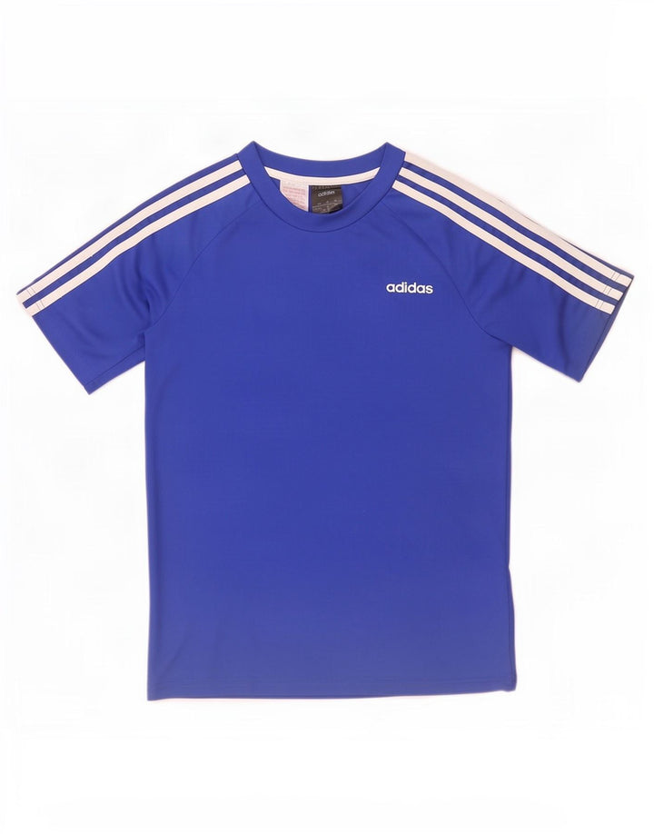 Adidas Jungen Climalite T-Shirt Top 9-10 Jahre Blau Polyester