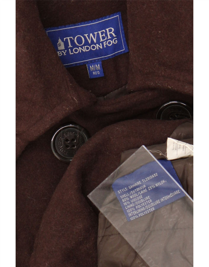 LONDON FOG Damen Pea Coat UK 14 Mittelbraune Wolle