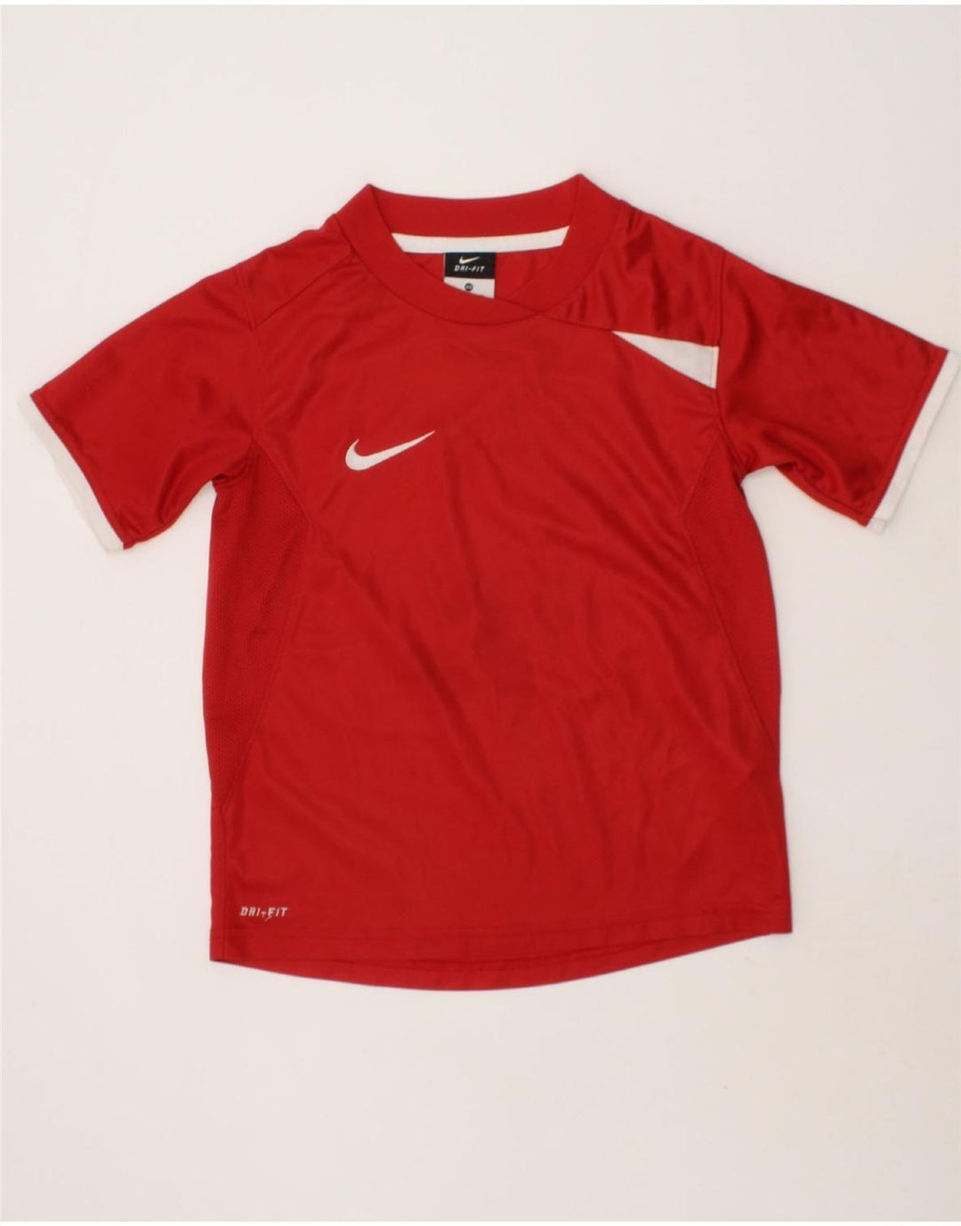NIKE Boys Dri Fit T-Shirt Top 6-7 Years Red Polyester Vintage Nike and Second-Hand Nike from Messina Hembry 