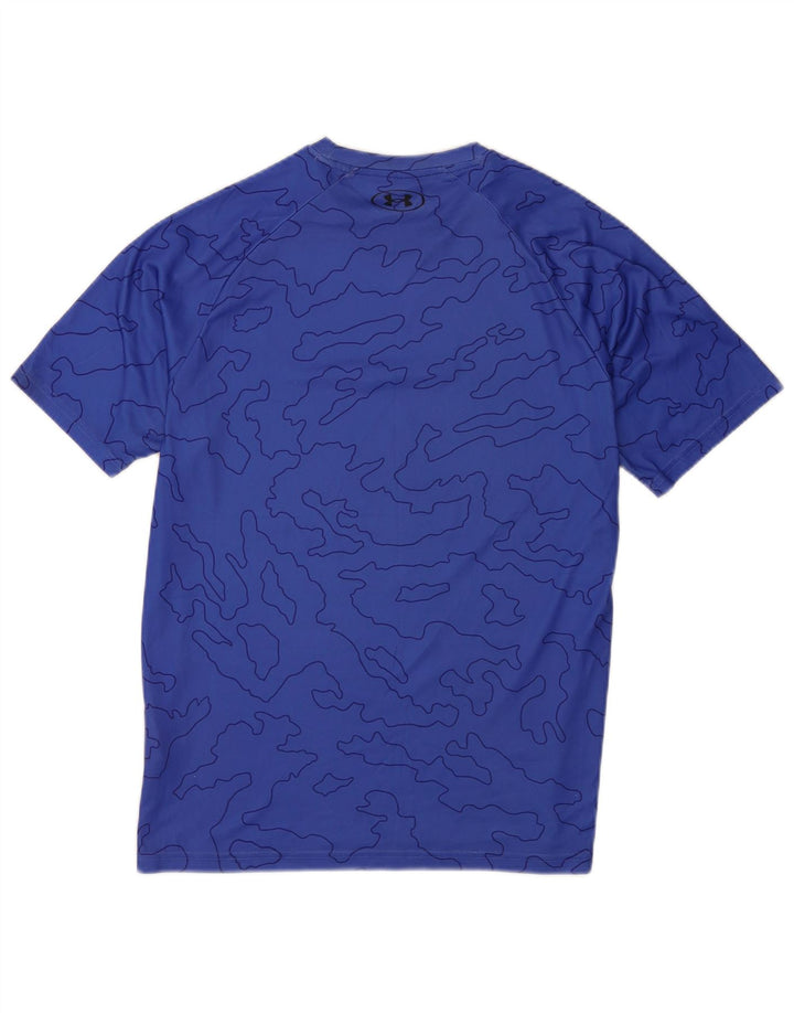 Under Armour Herren-T-Shirt mit lockerer Passform, mittelblaues geometrisches Polyester