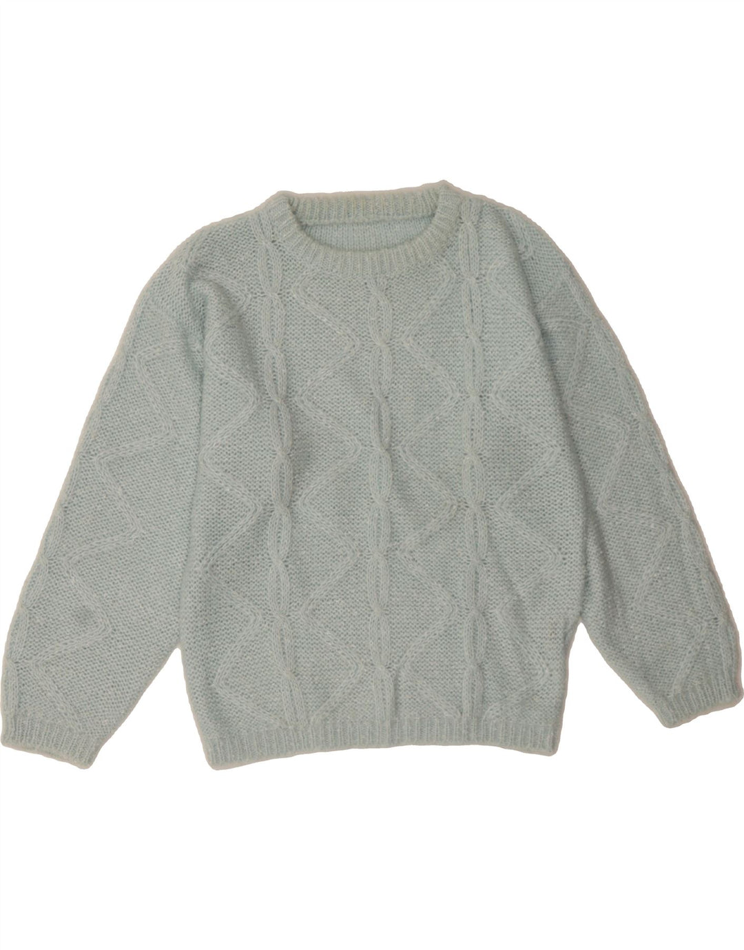 VINTAGE Womens Boat Neck Jumper Sweater IT 40/42 Medium Blue Polyacrylic Vintage Vintage and Second-Hand Vintage from Messina Hembry 