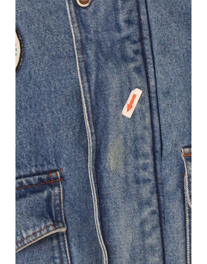 Mash Herren Sherpa Denim Flight Aviator Jacke IT 48/50 Mittelblau