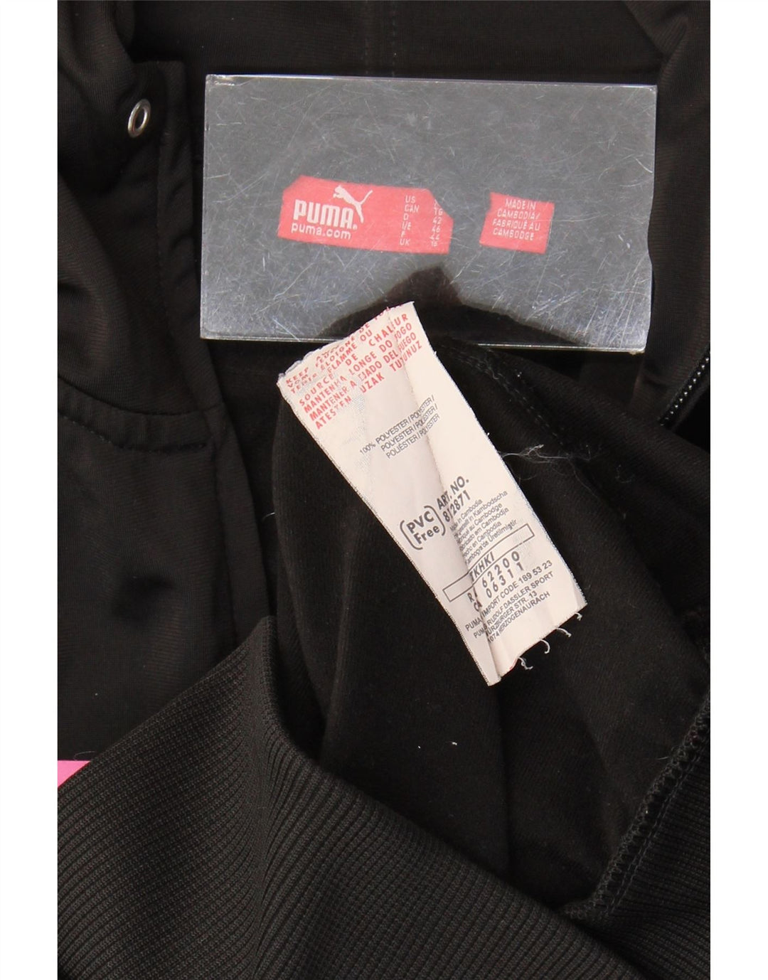 Puma Womens Graphic Zip Hoodie Pullover UK 16 Large Schwarz Polyester